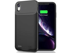 Battery Case for iPhone XR 7000mAh Slim Portable Rechargeable Smart Protective Battery Pack Cover Power Bank Charging Case Compatible with iPhone XR 61 inch Extended Battery Charger Case Black