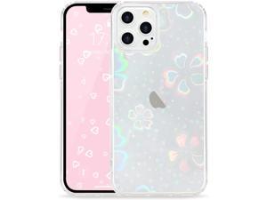 Compatible With Iphone 12 Case Cute Crystal Clear With Laser Bling Glitter Love Heart Pattern Design For Women Girls Soft Tpu Bumper Shockproof Protective Cover For Iphone 12 Love Newegg Com