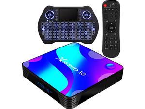 Android TV Box 110 Smart TV Box RK3318 2GB 16GB Support 24G 58G WiFi Bluetooth 41 with Mini Backlit Keyboard Ethernet LAN 3D 4K Video Android Box Set Top TV Box