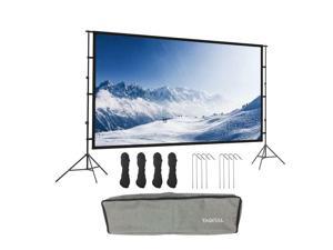 Outdoor Indoor Projector Screen w Stand Foldable Portable Movie Screen 120"16:9