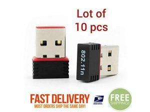 Lot of 10 Mini USB WiFi WLAN Wireless Network Adapter 802.11 Dongle WIN Lot of 10 Mini USB WiFi WLAN Wireless Network Adapter 802.11 Dongle WIN