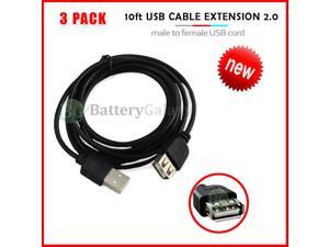 3X NEW HOT! 10FT USB Extension Cable Cord M-F for  iPhone 1 2 3 3G 3GS 4 4S
