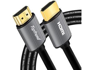 Toptrend 4K HDMI Cable HDMI 2.0 Cable 1080p,3D,2160p,4K UHD,HDR, ARC,CL3 for in-Wall Installation HDMI Cord for Most of HDMI Devices