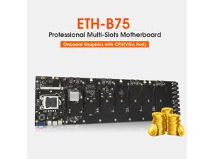 ETH B75 In-Line BTC Multi-Graphics 8-Card for Motherboard Large-Spacing Mining for Motherboard 65mm without CPU