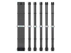 PSU Extension cable,HYMAVIN PSU Sleeved Cable, 16AWG Braided ATX EPS PCI-E Extension Cable Kit with Combs for CPU GPU Power Supply Unit 30CM,3*(6 + 2) pin, 2*(4 + 4) pin, 24 pin ATX extension,Black PSU Extension cable,HYMAVIN PSU Sleeved Cable, 16AWG Braided ATX EPS PCI-E Extension Cable Kit with Combs for CPU GPU Power Supply Unit 30CM,3*(6 + 2) pin, 2*(4 + 4) pin, 24 pin ATX extension,Black