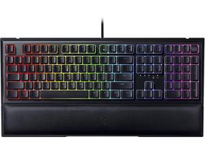 Ornata V2 Gaming Keyboard: Hybrid Mechanical Key Switches - Customizable Chroma RGB Lighting - Individually Backlit Keys - Detachable Plush Wrist Rest - Programmable Macros
