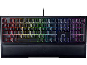 Razer Ornata V2 Gaming Keyboard: Hybrid Mechanical Key Switches - Customizable Chroma RGB Lighting - Individually Backlit Keys - Detachable Plush Wrist Rest - Programmable Macros