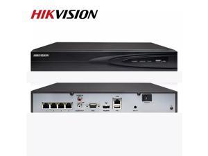 Hikvision 4K 8MP NVR DS-7604NI-K1/4P 4CH POE H.265+1 SATA CCTV NVR with Hard Drive For IP Camera Security System Video Recorder