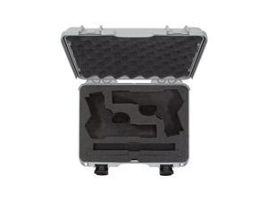 Nanuk 910 Waterproof TSA safe case DOUBLE Glock, 1911, SIG, Ruger, 2-UP Nanuk 910 Case - Double Precut Pistol Foam Silver