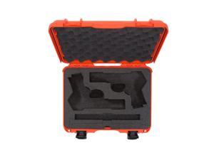 Nanuk 910 Waterproof TSA safe case DOUBLE Glock, 1911, SIG, Ruger, 2-UP Nanuk 910 Case - Double Precut Pistol Foam Orange