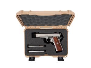 Nanuk 909 Waterproof TSA Safe case for Glock, 1911, SIG, Ruger, and MORE Nanuk 909 Case - Precut Pistol Foam Desert Tan