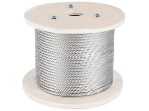 500FT 1x19 Stainless Steel Cable Wire Rope 5/32 Lifting Fishery Mining 500FT 1x19 Stainless Steel Cable Wire Rope 5/32 Lifting Fishery Mining