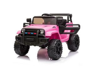 12V Kids Ride On Car Truck Music LED Light Seat Belt 3 Speed Remote Control Pink
