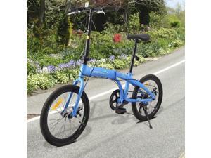 Leisure 20in 7 Speed ??City Foldable Compact Bike Bicycle Urban Commuters Blue Leisure 20in 7 Speed ??City Foldable Compact Bike Bicycle Urban Commuters Blue