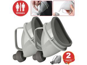 2Pcs Portable Potty Pee Funnel Men Women Emergency Urinal Outdoor Toilet Device