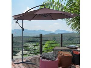 F10’ Offset Sunshade Market Parasol Banana Hanging Deluxe Coffee F10’ Offset Sunshade Market Parasol Banana Hanging Deluxe Coffee