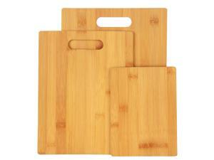 3PK Bamboo Cutting Board Set Food Prep Premium Chopping Board Non-Slip Kitchen 3PK Bamboo Cutting Board Set Food Prep Premium Chopping Board Non-Slip Kitchen