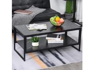 Laminate Marble Print Coffee Table End Side Table with Storage Shelf Home Office Laminate Marble Print Coffee Table End Side Table with Storage Shelf Home Office