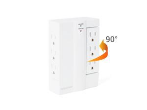 6-Outlet Surge Protector Side Socket with Swivel Wall Power Strip, 120V 1850W 6-Outlet Surge Protector Side Socket with Swivel Wall Power Strip, 120V 1850W
