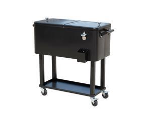 80 Quart Rolling Cooler Cart Po Ice Beer Beverage Cooling Bin 80 Quart Rolling Cooler Cart Po Ice Beer Beverage Cooling Bin