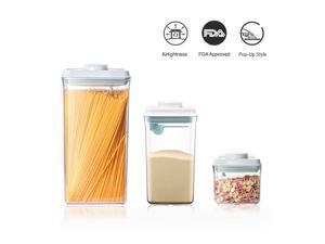 Square Pop Lock Airtight Food Storage Container - combo, 850ml+3200ml+2000ml Square Pop Lock Airtight Food Storage Container - combo, 850ml+3200ml+2000ml