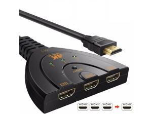 3-Port HDMI Switch Ultra HD 4K 1080p Switcher Splitter Cable for TV PC Consoles 3-Port HDMI Switch Ultra HD 4K 1080p Switcher Splitter Cable for TV PC Consoles