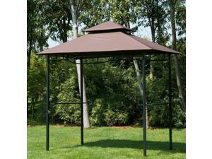 8'x5' BBQ Gazebo Tent Pavilion Grill Canopy Shade Coffee 8'x5' BBQ Gazebo Tent Pavilion Grill Canopy Shade Coffee