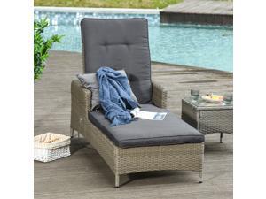 Clearance Sale Rattan Chaise Lounge 5-Position Adjustable for Garden Clearance Sale Rattan Chaise Lounge 5-Position Adjustable for Garden
