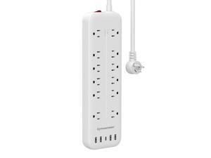 Surge Protector Power Strip with 12 Outlets, 4 USB Ports 1 Type-C Port Surge Protector Power Strip with 12 Outlets, 4 USB Ports 1 Type-C Port