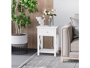 End Table Night Stand Side Table Open Cabinet White End Table Night Stand Side Table Open Cabinet White