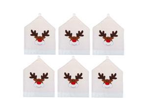 Cartoon Embroidered Deer Hat Chair Covers Christmas Decor Chair Xmas Cap CA Cartoon Embroidered Deer Hat Chair Covers Christmas Decor Chair Xmas Cap CA