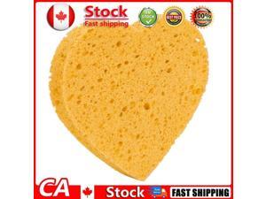 Heart Shaped Wood Pulp Cotton Face Cleansing Sponge Cosmetic Puff Yellow CA Heart Shaped Wood Pulp Cotton Face Cleansing Sponge Cosmetic Puff Yellow CA