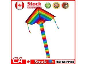 Colorful Rainbow Kite Long Tail Nylon Outdoor Kites Flying Toy for Children CA Colorful Rainbow Kite Long Tail Nylon Outdoor Kites Flying Toy for Children CA