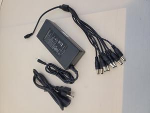 12V 8A UL Listed Power Supply Adapter + 8 Splitter Cable for CCTV Camera DVR DC
