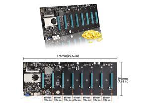 BTC-S37 Mining Motherboard CPU Set 8 Video Card Slot Support DDR3 Memory Integrated VGA Low Power Consumption (65mm Interval) BTC-S37 Mining Motherboard CPU Set 8 Video Card Slot Support DDR3 Memory Integrated VGA Low Power Consumption (65mm Interval)