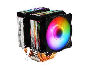 ARGB CPU Cooler, 6 Copper Heatpipes, 92x92x25mm PWM Fan for LGA775/115X/1366/AM4/AM3/AM2/AM1/940/939/754 ARGB CPU Cooler, 6 Copper Heatpipes, 92x92x25mm PWM Fan for LGA775/115X/1366/AM4/AM3/AM2/AM1/940/939/754