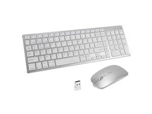 Rechargeable Bluetooth Keyboard and Mouse Kits Multi-device Sync Wireless Keyboard for IOS Windows 2.4G Keyboard for Tablet Laptops Phone