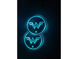 2pcs LED Car Cup Holder Lights, 7 Colors Changing USB Charging Mat Luminescent Cup Pad, Auto Interior Lights Lamp Decoration (Wonder Women) 2pcs LED Car Cup Holder Lights, 7 Colors Changing USB Charging Mat Luminescent Cup Pad, Auto Interior Lights Lamp Decoration (Wonder Women)