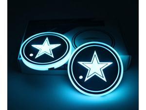 2pcs LED Car Cup Holder Lights, 7 Colors Changing USB Charging Mat Luminescent Cup Pad, Auto Interior Lights Lamp Decoration (Dallas) 2pcs LED Car Cup Holder Lights, 7 Colors Changing USB Charging Mat Luminescent Cup Pad, Auto Interior Lights Lamp Decoration (Dallas)