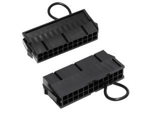 2PCS Black 24-Pin ATX PSU EPS Power Supply Jumper Bridge Tool Test Starter Start Up Switch
