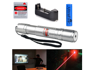 Military 303Red 1mW Laser Pointer Pen Light Lazer Beam+18650 Battery Charger Box 