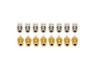 MK8 3D Printer Brass | Stainless Steel Nozzle, 16pcs/Set MK8 3D Printer Brass | Stainless Steel Nozzle, 16pcs/Set