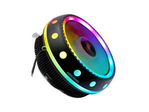 COOLMOON RGB CPU Cooler CPU Cooling Fans, Radiator DC 12V 3Pin Colorful Backlight PC Aluminum Heatsink for Intel/AMD Tool Free COOLMOON RGB CPU Cooler CPU Cooling Fans, Radiator DC 12V 3Pin Colorful Backlight PC Aluminum Heatsink for Intel/AMD Tool Free