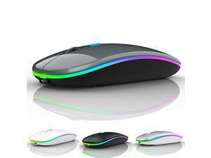 LED Bluetooth wireless mouse, MacBook Pro Bluetooth mouse, MacBook Air Bluetooth mouse, rechargeable wireless mouse, suitable for MacBook, laptop, Mac, ipad, iPad Pro (black) LED Bluetooth wireless mouse, MacBook Pro Bluetooth mouse, MacBook Air Bluetooth mouse, rechargeable wireless mouse, suitable for MacBook, laptop, Mac, ipad, iPad Pro (black)