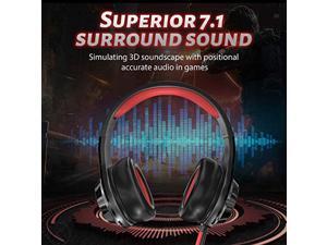 EDIFIER G4 Gaming Headset for PC, PS4, 7.1 Surround Sound Gaming Headphones with Noise Canceling Microphone, Wired USB On-Ear Headphone with Vibration Driver and LED Light for Mac, Laptop,Red EDIFIER G4 Gaming Headset for PC, PS4, 7.1 Surround Sound Gaming Headphones with Noise Canceling Microphone, Wired USB On-Ear Headphone with Vibration Driver and LED Light for Mac, Laptop,Red