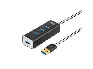 CableCreation 4-Port USB 3.0 Hub with 4.9 Feet Extension Long Cable, 5Gbps Data Rate for MacBook Pro, iMac, PC, Laptop, USB Flash Drives, Surface Pro, XPS, Aluminum Black, 1.5M (CD0198) CableCreation 4-Port USB 3.0 Hub with 4.9 Feet Extension Long Cable, 5Gbps Data Rate for MacBook Pro, iMac, PC, Laptop, USB Flash Drives, Surface Pro, XPS, Aluminum Black, 1.5M (CD0198)