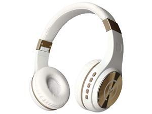 Morpheus 360 Bluetooth Headphones, Wireless Headphones Over Ear, Wireless Headset with Microphone, White with Gold Accents, Comfortable Adjustable Design HP5500W (HP5500W) Morpheus 360 Bluetooth Headphones, Wireless Headphones Over Ear, Wireless Headset with Microphone, White with Gold Accents, Comfortable Adjustable Design HP5500W (HP5500W)