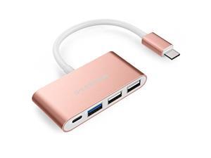 LENTION 4-in-1 USB-C Hub with Type C, USB 3.0, USB 2.0 Compatible 2020-2016 MacBook Pro 13/15/16, New Mac Air/Surface, ChromeBook, More, Multiport Charging and Connecting Adapter (C (CB-TP-C13-RG-1) LENTION 4-in-1 USB-C Hub with Type C, USB 3.0, USB 2.0 Compatible 2020-2016 MacBook Pro 13/15/16, New Mac Air/Surface, ChromeBook, More, Multiport Charging and Connecting Adapter (C (CB-TP-C13-RG-1)