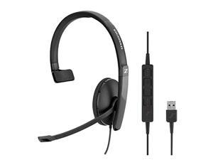 Sennheiser SC 130 USB (508314) - Single-Sided (Monaural) Headset for Business Professionals | with HD Stereo Sound, Noise Canceling Microphone,  and  USB Connector (Black) (508314)