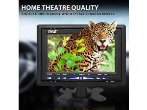 Pyle Headrest Monitor, 7-inch TFT LCD Widescreen w/ 2 Video Inputs, Wireless Remote, Cold Cathode Light, Headrest Shroud, Universal Stand Mount, Great for Road Trips, Keep Kids Entertained ( (PLVHR75) Pyle Headrest Monitor, 7-inch TFT LCD Widescreen w/ 2 Video Inputs, Wireless Remote, Cold Cathode Light, Headrest Shroud, Universal Stand Mount, Great for Road Trips, Keep Kids Entertained ( (PLVHR75)